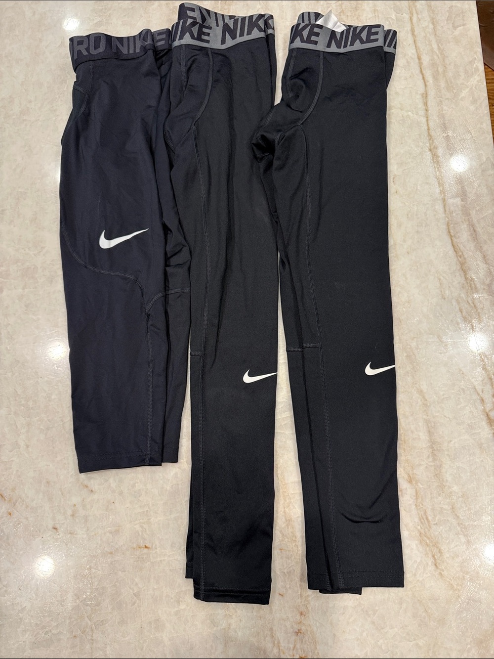 Nike Black Mens Dri-FIT compression Leggings (Set of 3) NWOT